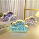 Infinity Tulip Mirror Night Lamp Bedside Decoration Gift