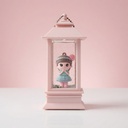 ​Miniature Lantern Liquid Glitter Snow Globe Keychain & Desk Ornament