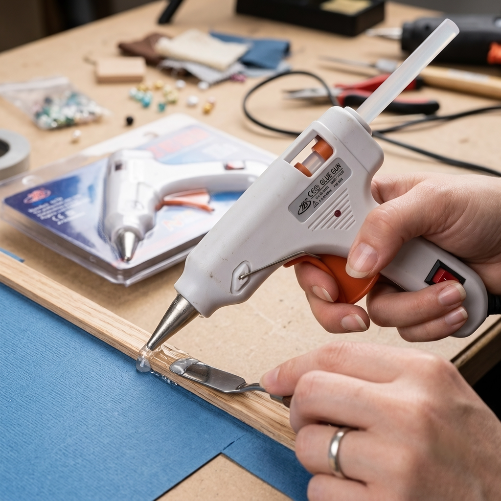 Hot Melt Glue Gun With 3 Glue Stick For Handcraft Decoration