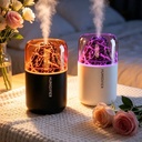 Volcano Flame Effect Air Humidifier Cool Mist Aroma Diffuser with LED Light