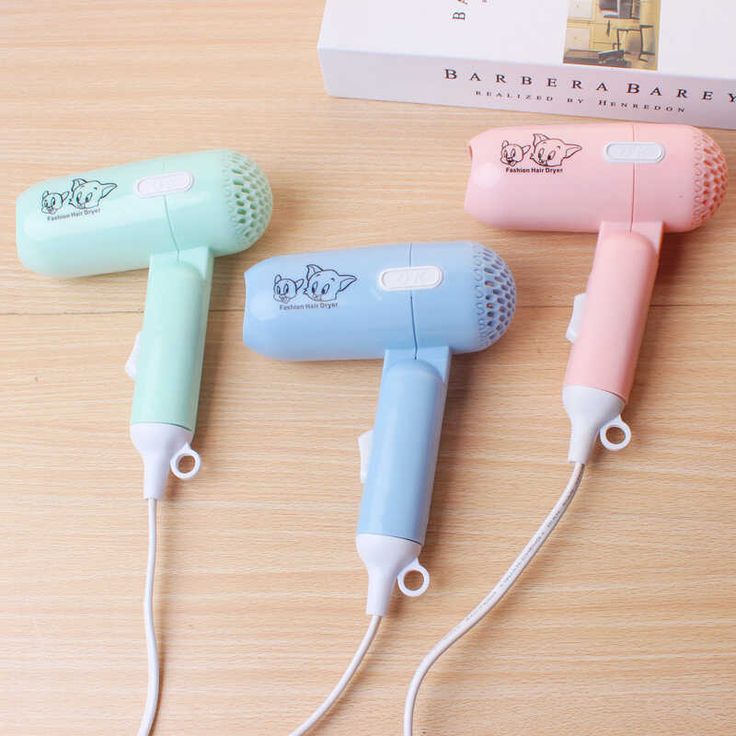 Portable Compact Baby Hair Dryer – Foldable Handle Mini Blow Dryer with Hanging Loop