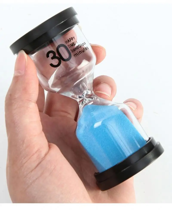 Sand Timer Colorful Hourglass Sand Glass For 30mins Sand Clock For Students & Gamer