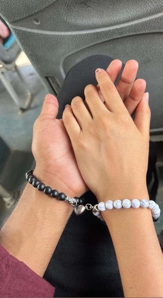 Two Souls, One Pulse Elegant And  Deeply Connected Heart Bracelets For Couple