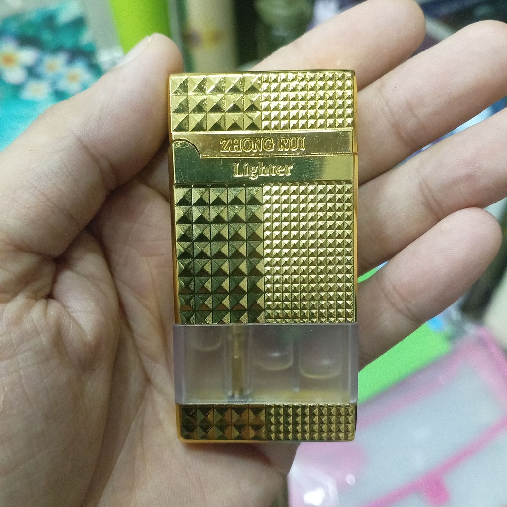Golden Color Lighter Reusable Metallic Lighter
