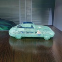 3D Clear Acrylic Car Shaped Liquid Quicksand Floating Glitter Toy Car Dashboard & Desk Paperweight Decoration Ornament